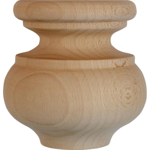 Holzfuß antiker, Möbelfuß antik, Buche, Ø 69mm, Möbelfuss Holz